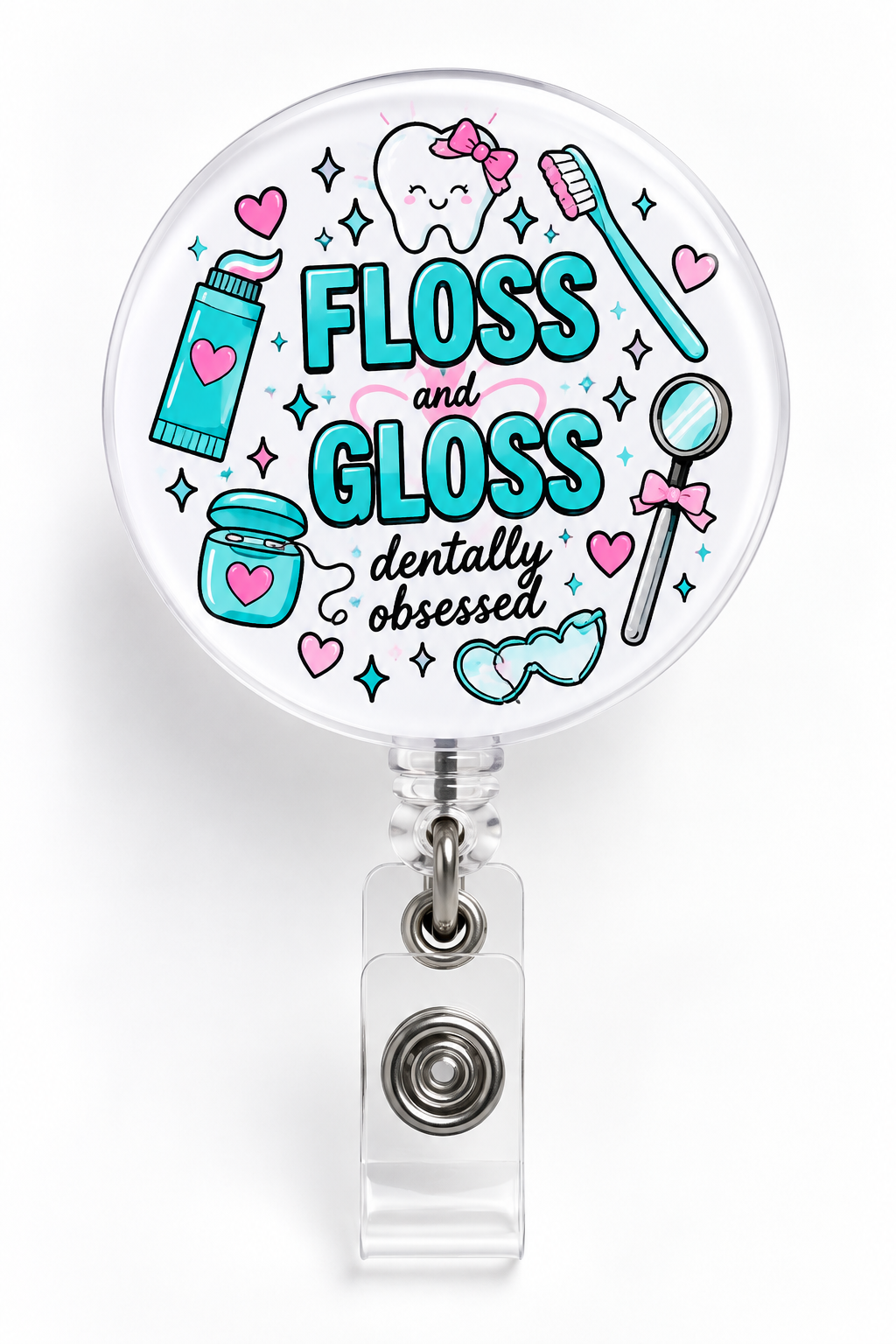 Floss & Gloss Badge Reel