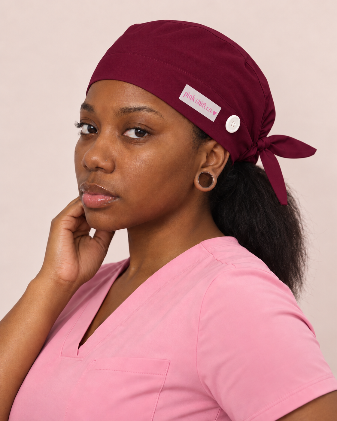 Berry Shift Scrub Cap